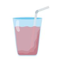 juice i glas dryck ikon vektor