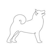 hund dragen i ett kontinuerlig linje. ett linje teckning, minimalism. vektor illustration.