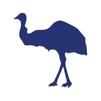Straußenvogel Australien Tiersymbol vektor