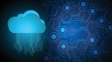 Cloud-Computing-Schaltung Zukunftstechnologie-Konzept Hintergrund vektor