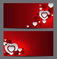Alla hjärtans dag hjärtsymbol presentkort. kärlek och känslor backgr vektor