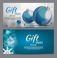 jul och nyår presentkort, rabattkupong mall vektorillustration vektor