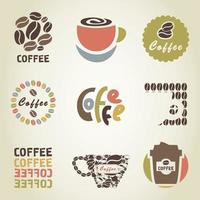 vintage kaffe badge design vektor