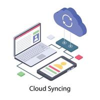 Cloud-Synchronisierungskonzepte vektor