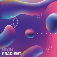 Vätska Neon Gradient Vector Design