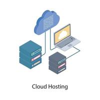 Cloud-Hosting-Dienste vektor