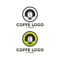 Kaffeetasse Logo Vorlage Vektor Icon Design und Kaffee Schwarz