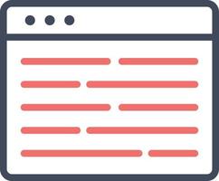 webbsidans innehållsikon vektor