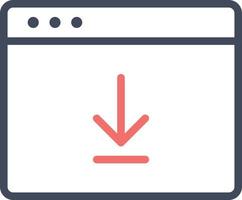 webbläsarens nedladdningsikon vektor
