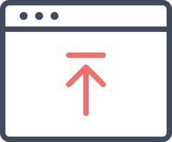 Browser-Upload-Symbol vektor