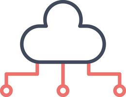 Cloud-Datenverteilungssymbol vektor