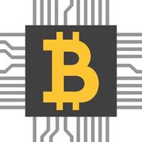 Bitcoin-Symbolsymbol vektor