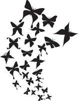 grupp flygande fjärilar vektor