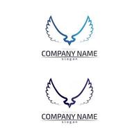 Falcon Wings Logo Vorlage Vektor Icon Logo Design App