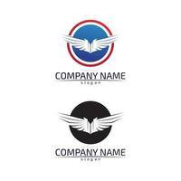 Falcon Wings Logo Vorlage Vektor Icon Logo Design App