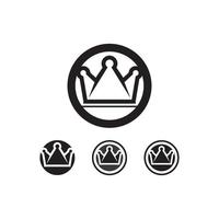krona logotyp mall vektor ikon drottning och kung ange kungariket