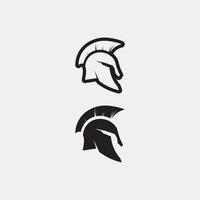 spartanischer Helm, Gladiator-Logo-Vorlagen-Vektor-Icon-Design, Kopfsymbol von Kriegern, Soldat vektor