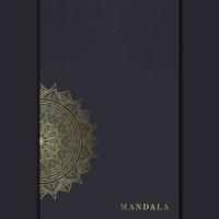 Luxus Gold Mandala verzierten Hintergrund für Hochzeitseinladung, Buchcover mit Mandala Element Stil Premium Vektor