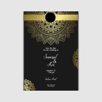 Luxus Gold Mandala verzierten Hintergrund für Hochzeitseinladung, Buchcover mit Mandala Element Stil Premium Vektor