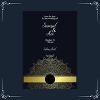 Luxus Gold Mandala verzierten Hintergrund für Hochzeitseinladung, Buchcover mit Mandala Element Stil Premium Vektor