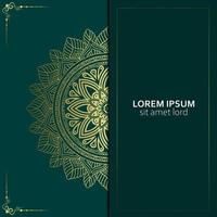 Luxus-Mandala-Musterhintergrund mit goldenem Arabesque-Pro-Vektor vektor