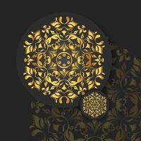 abstrakte goldene Mandala auf weißem Hintergrund isoliert. Vektor-Mandala in Gold und schwarzem Hintergrund. luxus mandala ornamental. vektor