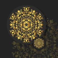 abstrakte goldene Mandala auf weißem Hintergrund isoliert. Vektor-Mandala in Gold und schwarzem Hintergrund. luxus mandala ornamental. vektor