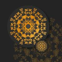 abstrakte goldene Mandala auf weißem Hintergrund isoliert. Vektor-Mandala in Gold und schwarzem Hintergrund. luxus mandala ornamental. vektor