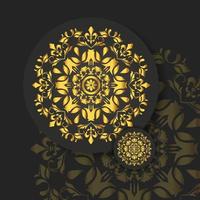 abstrakte goldene Mandala auf weißem Hintergrund isoliert. Vektor-Mandala in Gold und schwarzem Hintergrund. luxus mandala ornamental. vektor