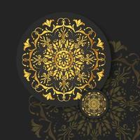 abstrakte goldene Mandala auf weißem Hintergrund isoliert. Vektor-Mandala in Gold und schwarzem Hintergrund. luxus mandala ornamental. vektor