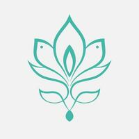 abstrakt lotus blomma ikon vektor - symbol av renhet och lugn i konstnärlig enkelhet