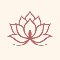 abstrakt lotus blomma ikon vektor - symbol av renhet och lugn i konstnärlig enkelhet