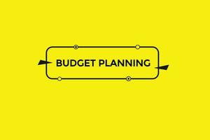 Neu Budget Planung modern, Webseite, klicken Taste, eben, Zeichen, Rede, Blase Banner, vektor