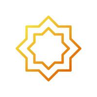 dekoration ramadan ikon lutning gul orange Färg ramadan symbol illustration perfekt. vektor