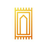 Teppich Symbol Gradient Gelb Orange Farbe Ramadan Symbol Illustration perfekt. vektor