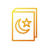 Koran Symbol Gradient Gelb Orange Farbe Ramadan Symbol Illustration perfekt. vektor