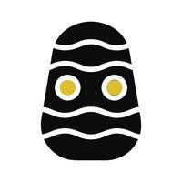 ägg ikon fast grå orange Färg påsk symbol illustration. vektor