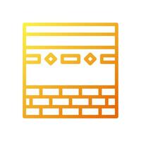 Kaaba Symbol Gradient Gelb Orange Farbe Ramadan Symbol Illustration perfekt. vektor