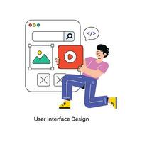 användare gränssnitt design platt stil design vektor illustration. stock illustration