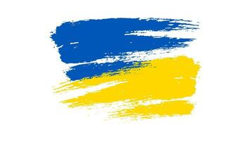 ukrainische Nationalflagge im Grunge-Stil vektor