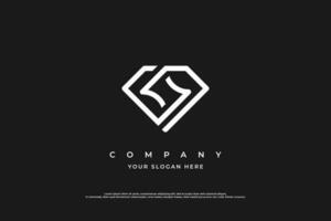 Brief s Diamant Logo oder Star Diamant Logo Design vektor