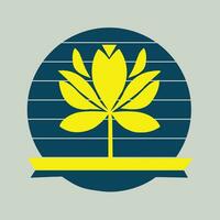 Blume Logo Design eben Vektor