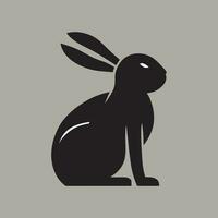 Ostern Hase Teilt Monogramm kreativ Vektor Logo Illustration