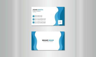 blå samtida kreativ företag kort och namn kort med en horisontell, klar, och städa vektor design är lagd ut i en rektangulär arrangemang.