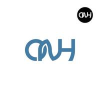 Brief Onh Monogramm Logo Design vektor