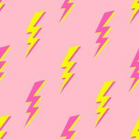 Blitz bunt nahtlos Muster auf ein Rosa Hintergrund. eben Stil design.vektor Illustration zum Netz und drucken. vektor