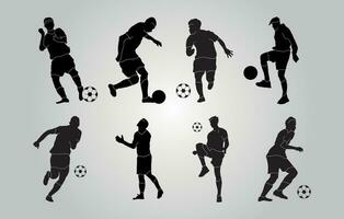 Fußball Spieler eben Design Silhouette Vektor Illustration