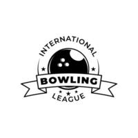 bowling logotyp vektor isolerat på vit bakgrund