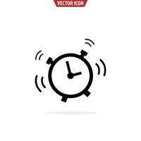 Uhr Zeit unterzeichnen. Alarm Uhr Symbol. isoliert Vektor. vektor