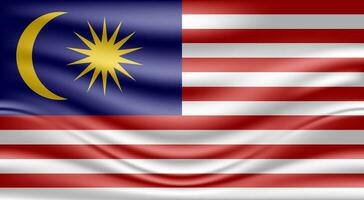 Malaysia wellig Flagge Vektor Design